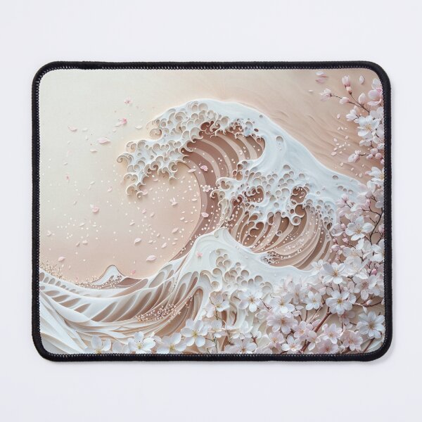 Item preview, Sakura Wave Art, The Great Wave with Cherry Blossoms designed and sold by DeRosa3DDesigns.