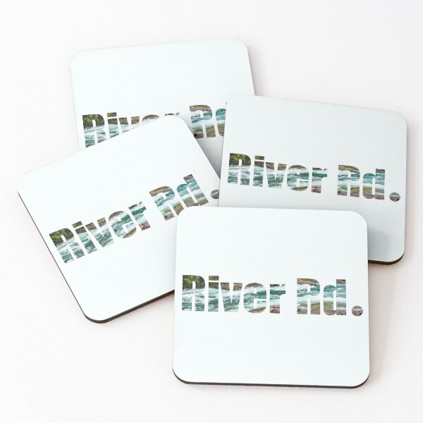 Item preview, River Road Street Name with raging river background designed and sold by TheMugDirectory.