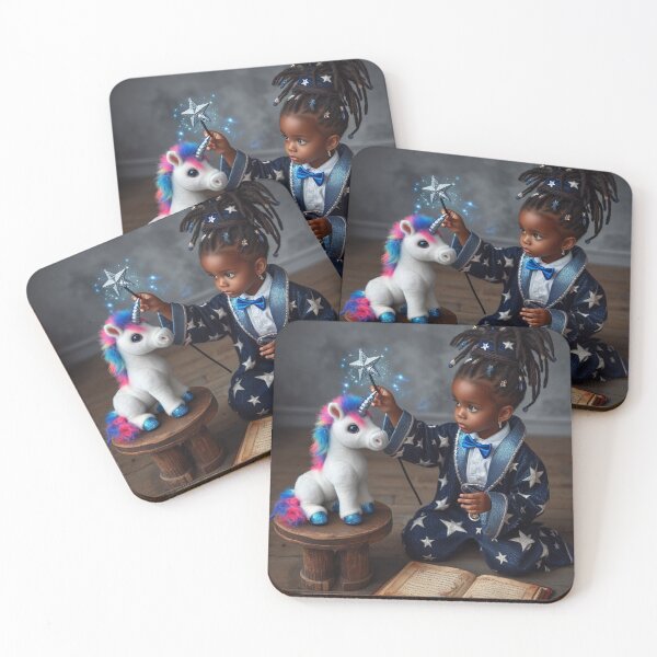 Item preview, black baby unicorn designed and sold by ikonicgallery.