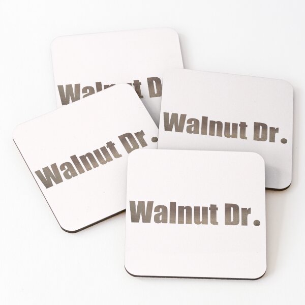 Item preview, Walnut Drive Street Name with authentic wood background designed and sold by TheMugDirectory.