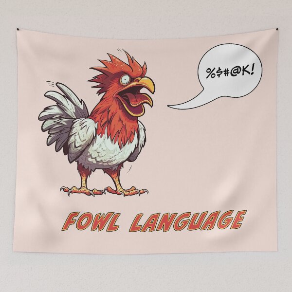 Item preview, Fowl Language - Chicken designed and sold by Mythic Legends Digital.