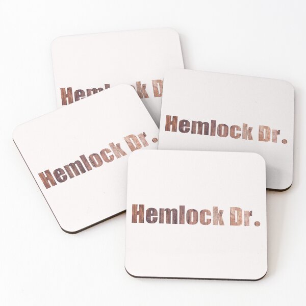 Item preview, Hemlock Drive Street Name with authentic light wood background designed and sold by TheMugDirectory.