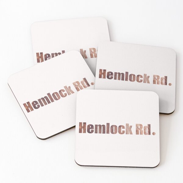 Item preview, Hemlock Road Street Name with authentic light wood background designed and sold by TheMugDirectory.