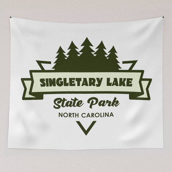 Item preview, Singletary Lake State Park North Carolina Trees And Ribbon designed and sold by bivenart.