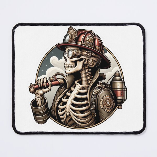 Item preview, Skeleton Steampunk Female Firefighter  designed and sold by BrinaandPops.