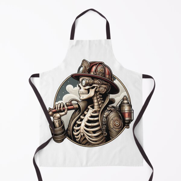 Item preview, Skeleton Steampunk Female Firefighter designed and sold by BrinaandPops.