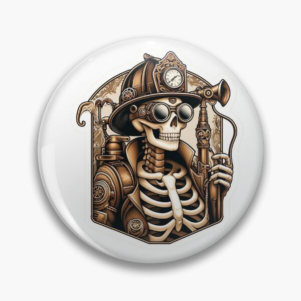 Item preview, Skeleton Steampunk Female Firefighter  designed and sold by BrinaandPops.