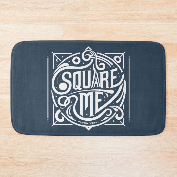 Item preview, Square Me Round World White designed and sold by bunnyboiler.