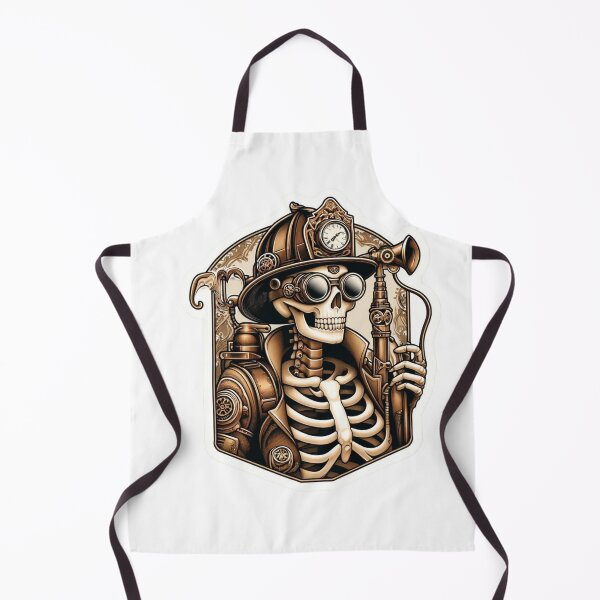 Item preview, Skeleton Steampunk Female Firefighter designed and sold by BrinaandPops.