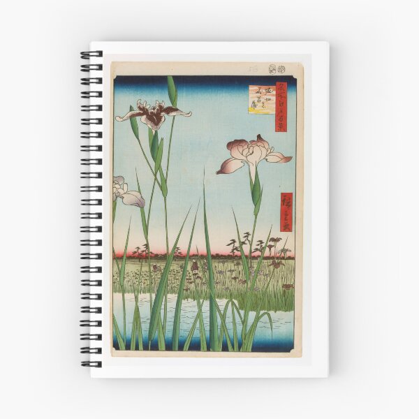 Aperçu de l'œuvre Jardin des iris Horikiri (Horikiri no Hanashobu), n° 64 de Cent vues célèbres d'Edo Utagawa Hiroshige | Utagawa Hiroshige créée et vendue par TeeARTHY.
