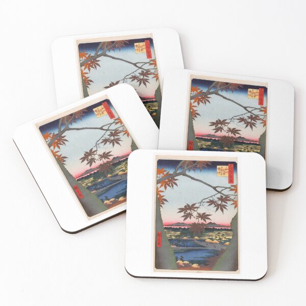 Item preview, Maple Trees at Mama, Tekona Shrine and Linked Bridge,  Utagawa Hiroshige  | Utagawa Hiroshige designed and sold by TeeARTHY.
