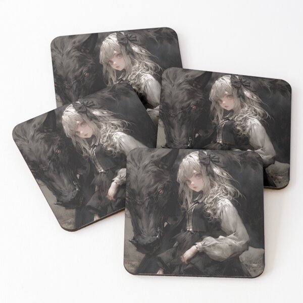 Item preview, Mysterious Intense Gothic Beast and Anime Girl designed and sold by bubblegoth.