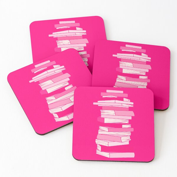 Item preview, Hot Pink Aesthetic Stack of Books designed and sold by KWZCreates.