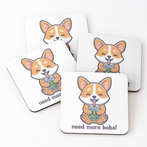 Item preview, Corgi Need More Boba!  designed and sold by PaintedPixels01.