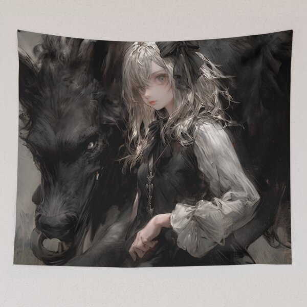 Item preview, Pale Gothic Midnight Creature and Anime Girl designed and sold by bubblegoth.