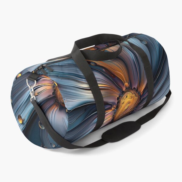 Item preview, Brilliant etched blue and orange flower print designed and sold by dcrc.