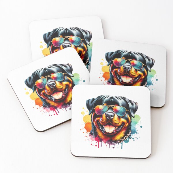 Item preview, Watercolor Rottweiler Wearing Sunglasses designed and sold by TheAnimalZ00.