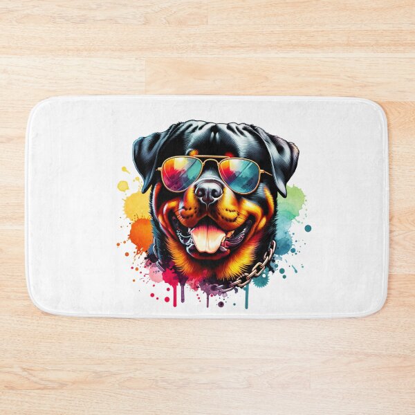 Item preview, Watercolor Rottweiler Wearing Sunglasses designed and sold by TheAnimalZ00.