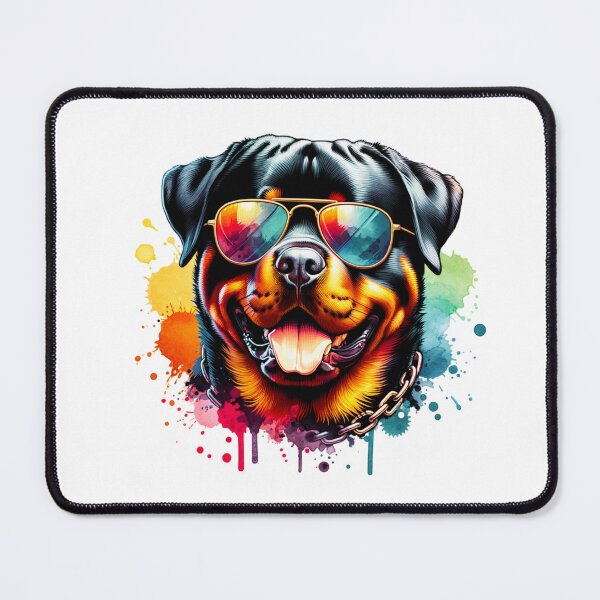 Item preview, Watercolor Rottweiler Wearing Sunglasses designed and sold by TheAnimalZ00.