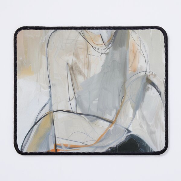 Item preview, Beautiful abstract neutral minimalist human figure "Thinking" designed and sold by PrettyPinkSkies.
