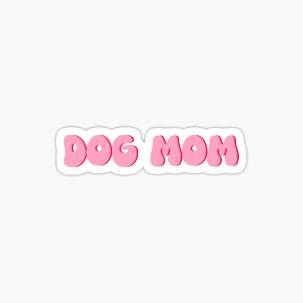 Item preview,  Dog mom, pink text designed and sold by madebetter.