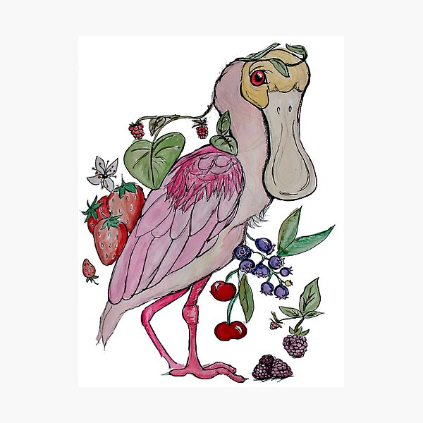 Vista previa del artículo con la obra «Aves y bayas», diseñado y vendido por alymaco.