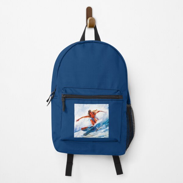 Item preview, A dynamic female surfer challenging the waves. Watercolor art style. designed and sold by hojeong-art.