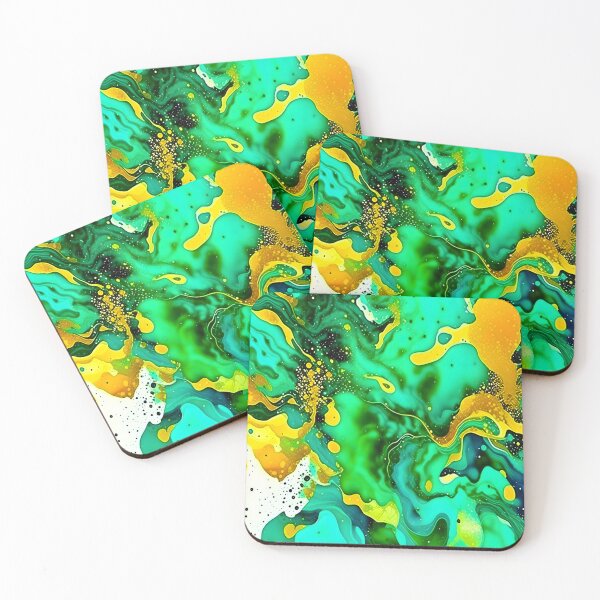 Item preview, Emerald Green Liquid Art designed and sold by celartinspire.