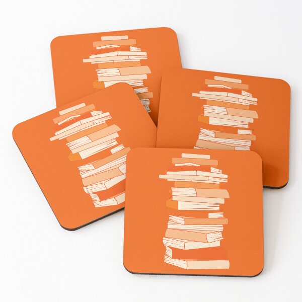 Item preview, Orange Aesthetic Stack of Books designed and sold by KWZCreates.