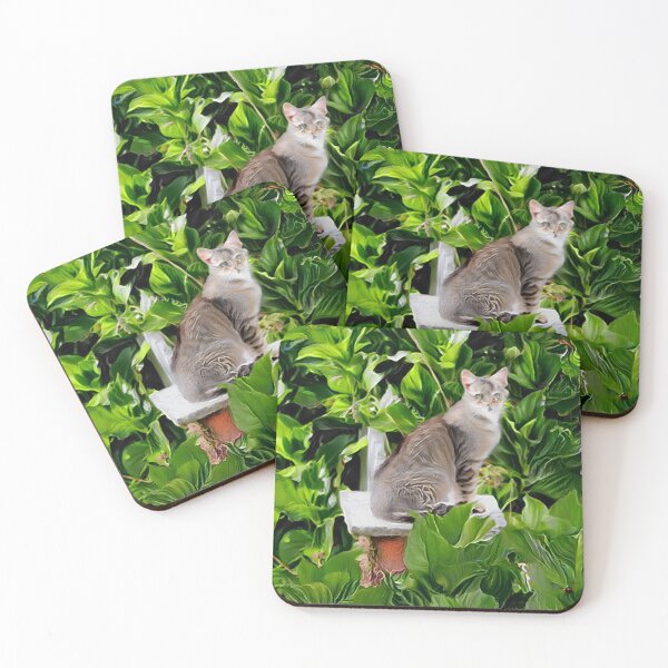 Item preview, Idle Garden Cat designed and sold by Icon Planet Art • Surrealist Realism Apparel & Homeware • Sam Blagburn.