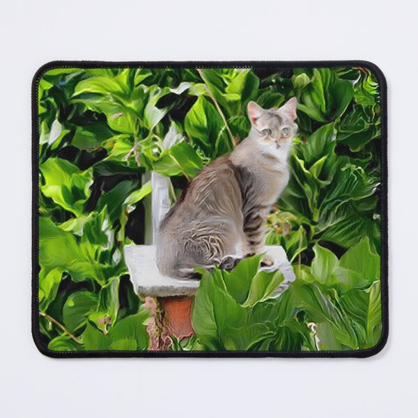 Item preview, Idle Garden Cat designed and sold by Icon Planet Art • Surrealist Realism Apparel & Homeware • Sam Blagburn.