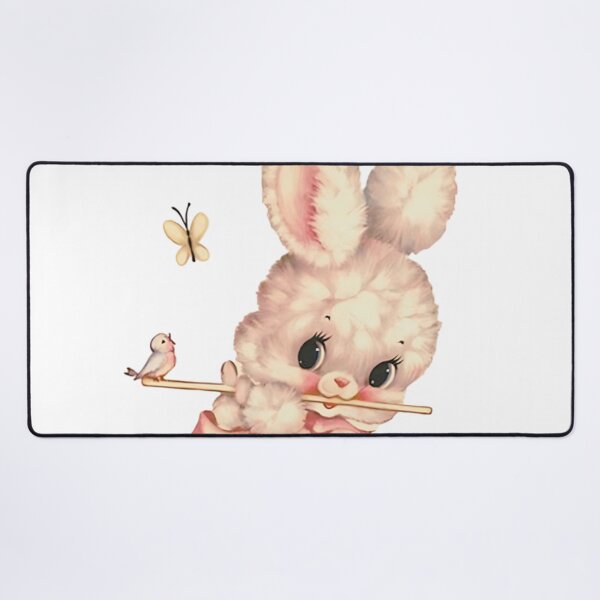 Item preview, Vintage Kawaii Kitsch Bunny Rabbit Music Meyercord Decal designed and sold by knickeryknackry.