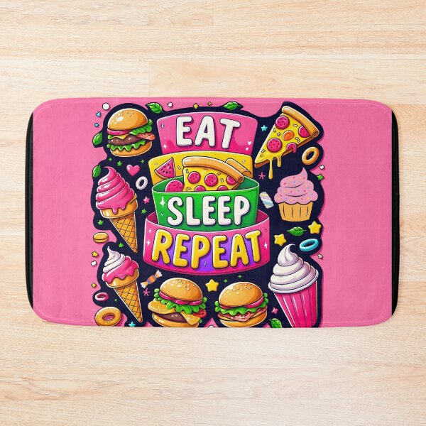 Item preview, Eat, Sleep, Repeat - Colorful Food Lover's Design designed and sold by AdelkoDesigns.