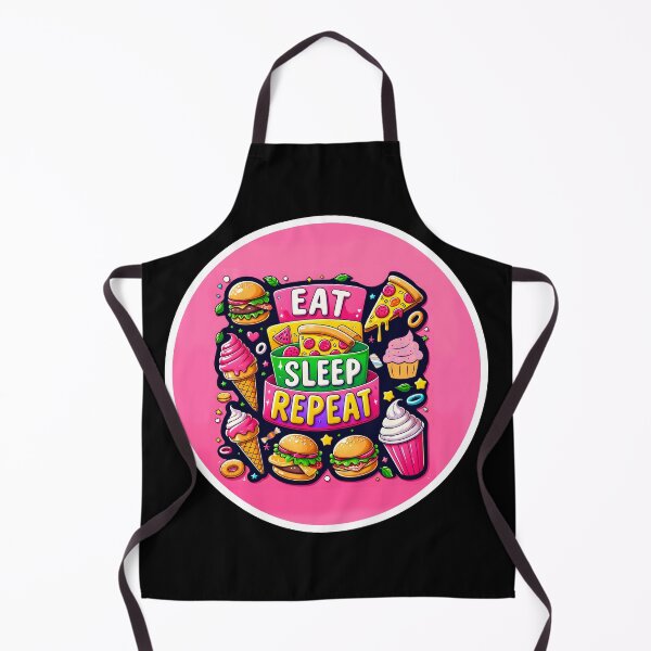 Item preview, Eat, Sleep, Repeat - Colorful Food Lover's Design designed and sold by AmvaDesigns.