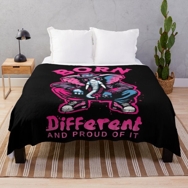 Item preview, Born Different - Inspirational Pink Elephant Quote designed and sold by Urban-Alien.