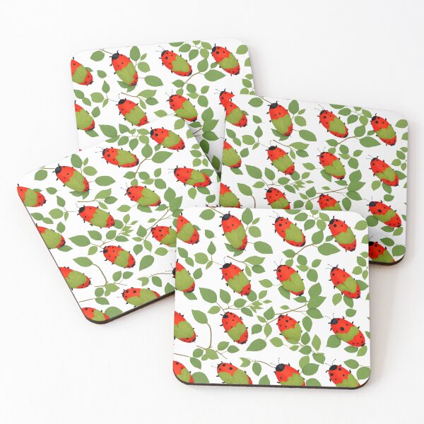 Item preview, Ladybirds and leaves designed and sold by MrKATORSKI.