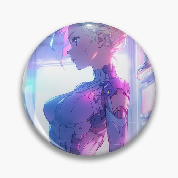 Item preview, Hot Cyberpunk Synthetic Neon Anime Girl designed and sold by bubblegoth.