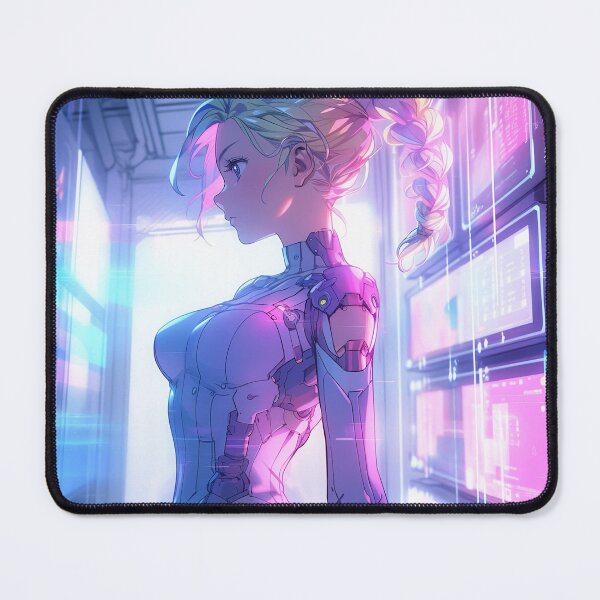 Item preview, Hot Cyberpunk Synthetic Neon Anime Girl designed and sold by bubblegoth.