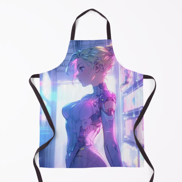 Item preview, Hot Cyberpunk Synthetic Neon Anime Girl designed and sold by bubblegoth.