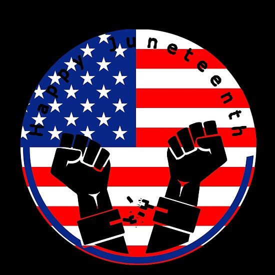 "happy juneteenth american flag" Poster by gossiprag | Redbubble