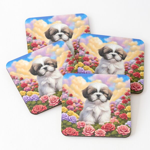 Item preview, Shi Tzu Puppy in New York Rose Garden designed and sold by Fredster1966.