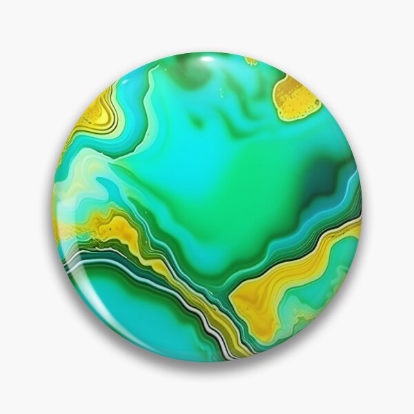 Item preview, Agate Emerald Green Liquid Painting Art designed and sold by celartinspire.