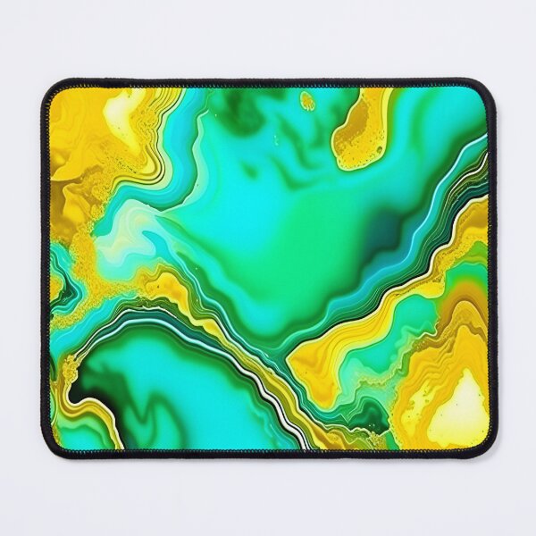 Item preview, Agate Emerald Green Liquid Painting Art designed and sold by celartinspire.