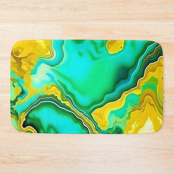 Item preview, Agate Emerald Green Liquid Painting Art designed and sold by celartinspire.