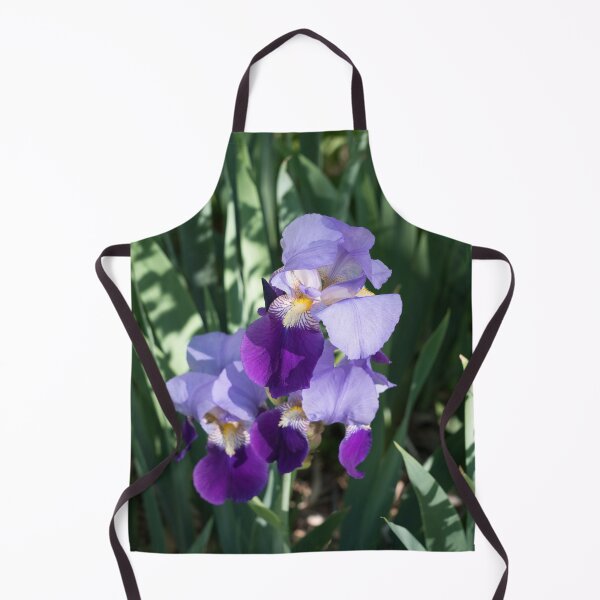 Item preview, Bi-color Purple Iris Blooms in a Sun Dappled Garden designed and sold by Georgia Mizuleva.