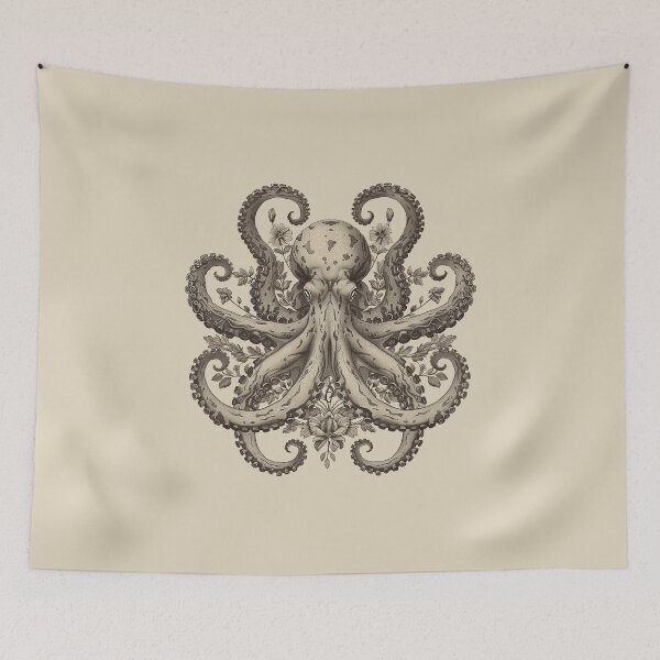 Item preview, Octopus Mandala - Beige designed and sold by lapart.