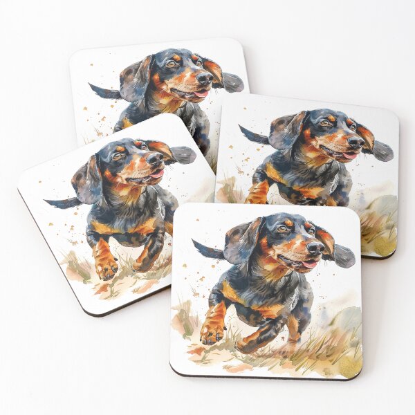 Item preview, Playful Dachshund Zooming Around the Yard: Whimsical Dog Art for Dachshund Lovers designed and sold by Mr-whiteBG.