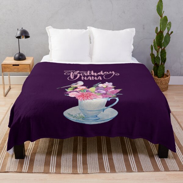Item preview, Happy Birthday Grandma - Floral - Bird designed and sold by patternjp.