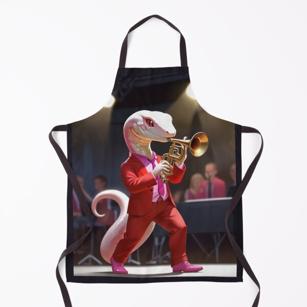 Item preview, White snake jazz trumpeter designed and sold by Artbellachi.
