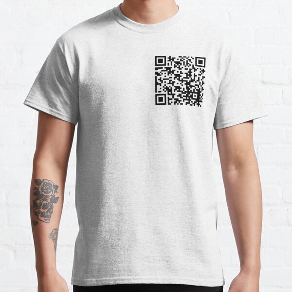Rick Astley T Shirts Redbubble - rick roll qr code shirt roblox